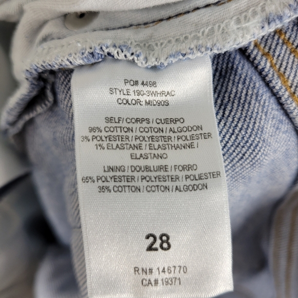 Re/Done 90s High Rise Ankle Crop Slim Straight Button Fly Jeans Mid90s - Picture 12 of 15